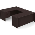Classic U-Shape Executive Workstation 96" x 66" with Box/File Pedestal - Espresso