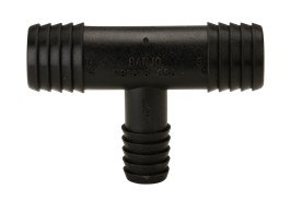 BANJO HBT-075-050 (REF) 3/4" HOSE X 3/4" HOSE X 1/2" HOSE MALE UNION TEE HOSE BARB FITTING POLYPROPYLENE BLACK PER PRINT