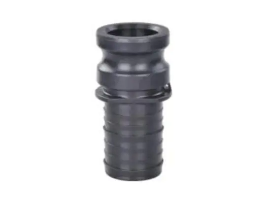 Cam and Groove Adapter, 1 in Type E x 1 in Hose Barbed, Polypropylene