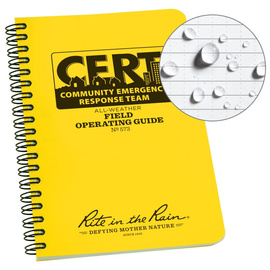 Rite in the Rain CERT Field Operating Guide, 4.625x7, No.573