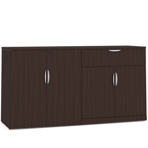 Lateral Storage Credenza with Buffet Drawer - Espresso