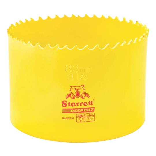 STARRETT DCH0314-G 3-1/4'' (83mm) NVP Deep Cut Bi-Metal Hole Saw