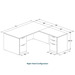 CLALD2048- Classic L-Shape Desk 71" W x 36" D with 42" Return and 2 Full Pedestals- Cherry