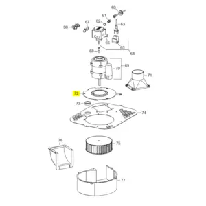 Veloci Heater Replacement Motor Flange - Fire 155
