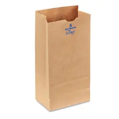 5# HEAVY 52# GROCERY BAG, DURO BULWARK, 5-1/4 X 3-7/16 X 10-15/16, 500/BD   30905