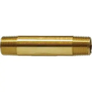 Long Nipple, 1/8-in MNPT x 1/8-in MNPT, 1-1/2 in, Brass