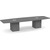 12' Classic Boat Shape Conference Table with Cube Base - Newport Gray
