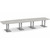 16' Classic Boat Shape Conference Table with Palmer Base - Silver Birch Top, Silver Brushed Base