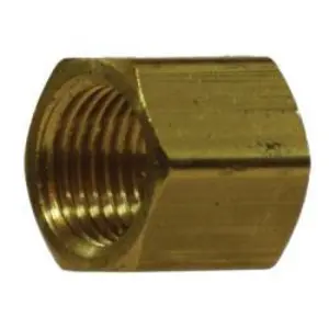 Barstock Cap, 1/4-in FNPT, 0.6 in, Brass