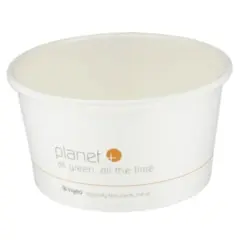 PLFC-12 12OZ WHITE FOOD CONTAINER, PLANET+ COMPOSTABLE, 500/CS