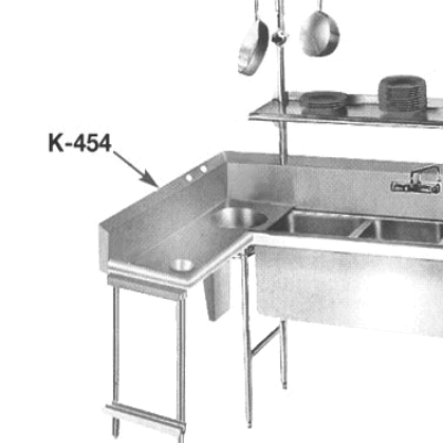 Advance Tabco K-454 Side Splash Integral