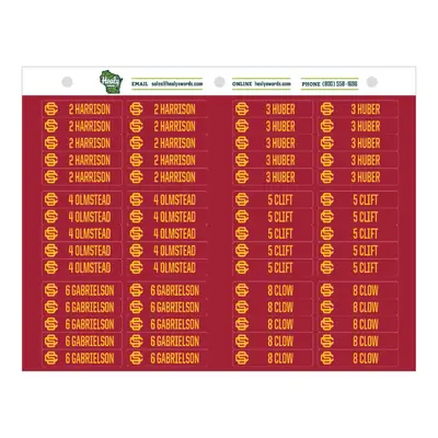 Gator Clip ID Adhesive Sticker Sheets