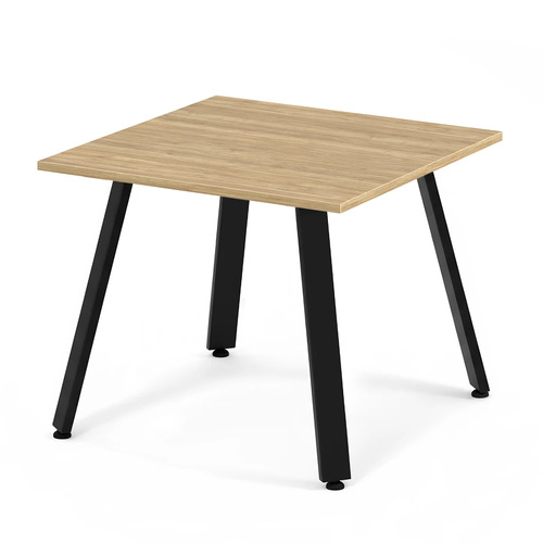 Signature Square Meeting Table 36"- Aspen with Black Metal Legs