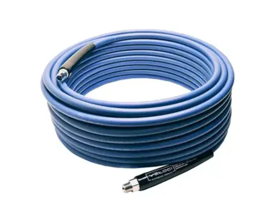 3/8" KobraJet Smooth Blue, 4300 PSI, 125 FT, Non-Marked, Male Fixed and Swivel.