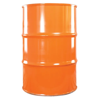 Steel Drum - Closed Top - 55 Gallon - Orange - 16 Gauge - With Fittings