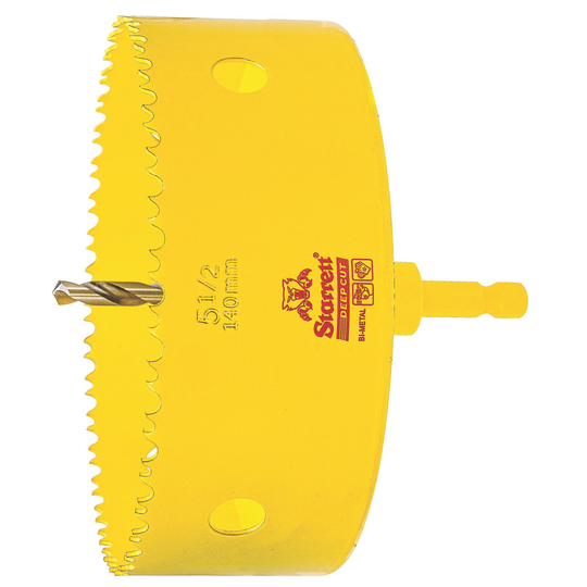 STARRETT ADCH0512 5-1/2'' (140mm) NVP Deep Cut Bi-Metal Hole Saw with Arbor
