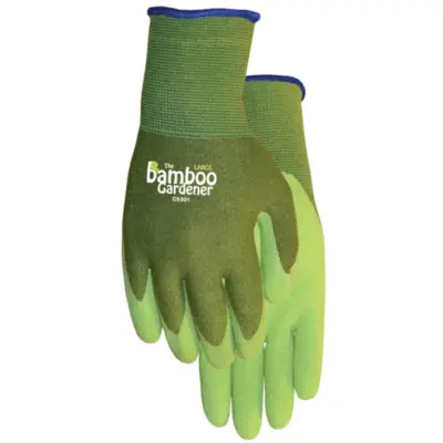 Bamboo Gardener Rubber Palm Gloves