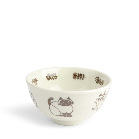 Brown Cats 4.5" Rice Bowl