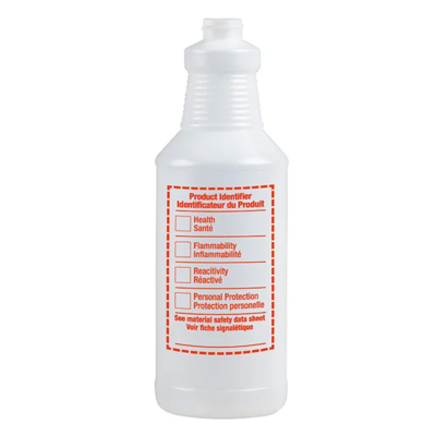 Spray Bottle - Round - 24 oz - WHMIS Label
