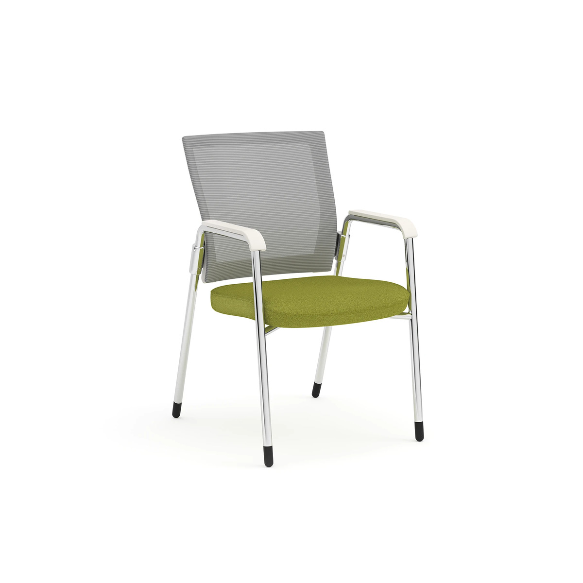 Propel Guest Chair - White Mesh Back with Green Seat
