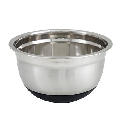 The Winco MXRU-500 German Mixing Bowl 5 Quart combines functiona