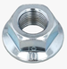 M16 - 2 DIN 6923 HEX FLANGE NUT CLASS 10 ZINC TRIVALENT CLEAR