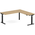 Enhance Electric Height-Adjustable L-Shape Desk 72" X 72" - Aspen with Black Base