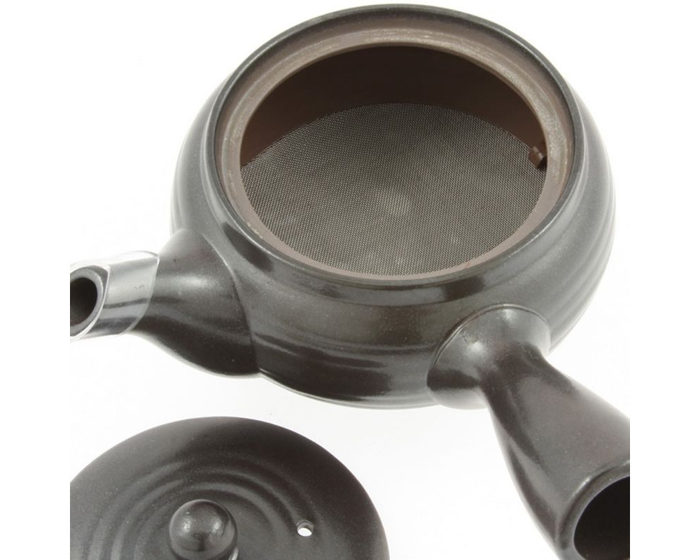 Teapot Kyu Banko Hira Lava Grey