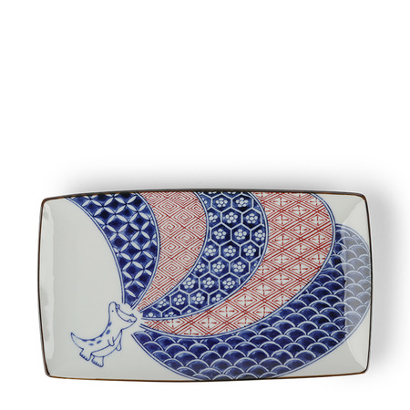 Edo-Style Dino Plate 9.25"x5.25" Shozuiryu