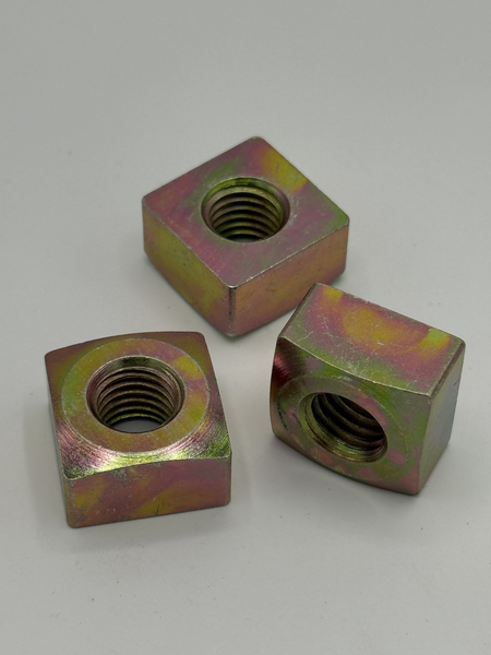M12 - 1.75 SQUARE NUT 22MM WAF CLASS 10 ZINC YELLOW PER PRINT