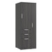CLAST1018N, PL286/287 NARROW WARDROBE, CABINET, BOX/BOX/FILE - Coastal Gray