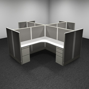 WEBBTYP33 - 53"H , Corner Top, 4-Pod, 6' x 6' Webb Typical - no power
