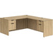 CLALD2035- Classic L-Shape Desk 60" W x 30" D with 42" Return and 2 Box/File Pedestals- Aspen