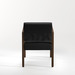 1800 WELLINGTON WOOD GUEST CHAIR - Black and Walnut