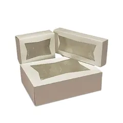 9 X 9 X 2-1/2 BAKERY BOX WITH WINDOW AUTO POPUP 200/BD 245993WB