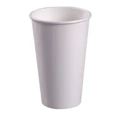 16 OZ WHITE PAPER HOT CUP, EHC16-W, 1000/CS WHITE 1000/CS