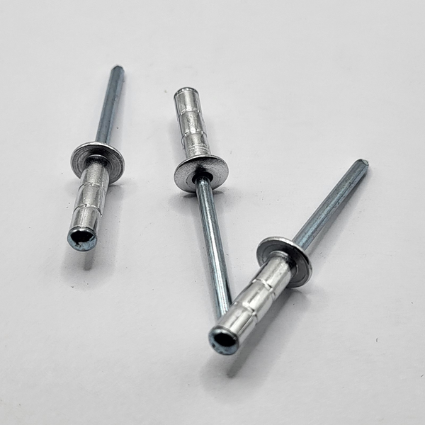3/16" X 0.250 - 0.500" GRIP DOME HEAD MULTI-GRIP BREAK MANDREL BLIND RIVET ALUMINUM BODY / STEEL MANDREL PLAIN / ZINC CLEAR PER PRINT