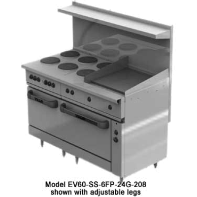 Vulcan EV60-SS6FP24G208 Restaurant Range Electric