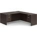 CLALD2047- Classic L-Shape Desk 71" W x 36" D with 42" Return and 2 Box/File Pedestals- Espresso
