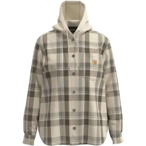 CARHARTT 107750 - Women's Hamilton Plaid Shirt Jacket - Blue Cove