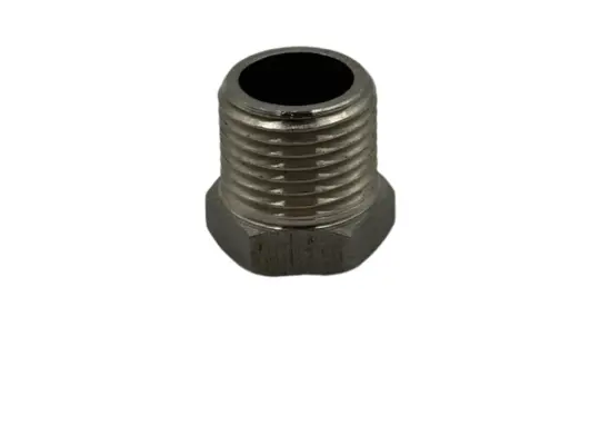 Stainless Steel Hex Bushing 1/2" MPT x 3/8" FPT