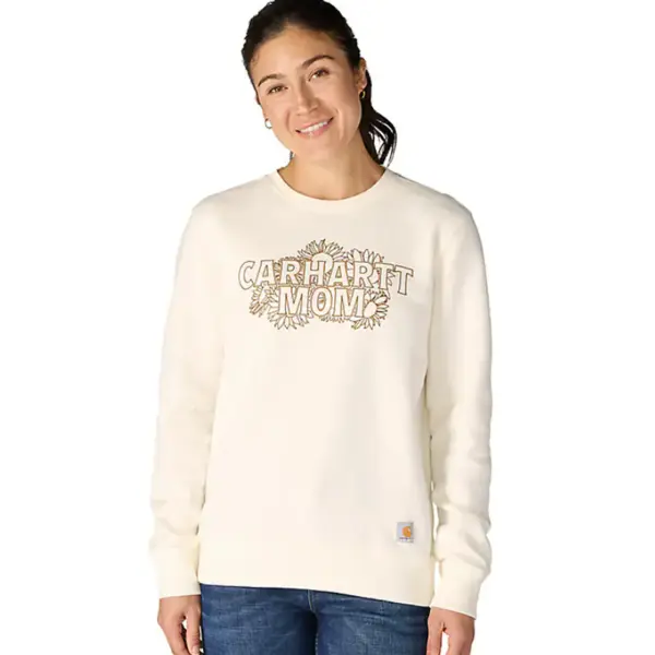 CARHARTT 107404 - Women's Sawyer Mothers Day Crewneck Sweatshirt - Eggshell