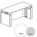 PLTHATEP30MOD72  Deluxe Electric Height Adjustable Laminate Desk 72" - WHITE AND SILVER