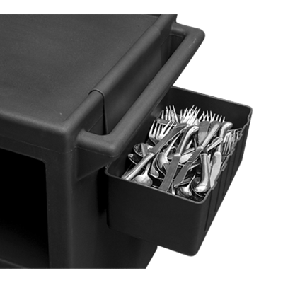 Cambro 1.75 Gal. Black Silverware Holder