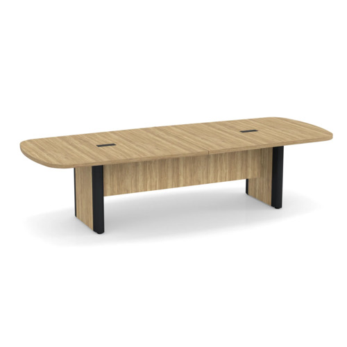 Classic Plus Arena 10 Ft Conference Table - Aspen with Black Metal Accents