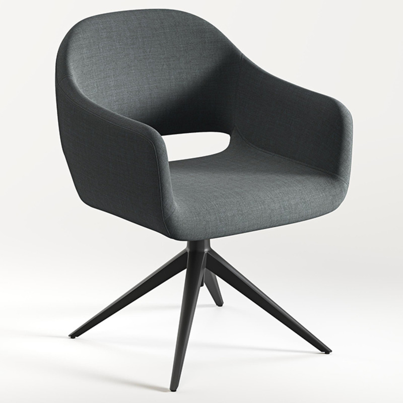 CHK68068GRY0707 - SARON GUEST CHAIR - Gray with Memory Spider Base