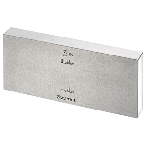 STARRETT RC 3.000 A1 Rect. Croblox Gage Block - 3.000 In., Grade A1