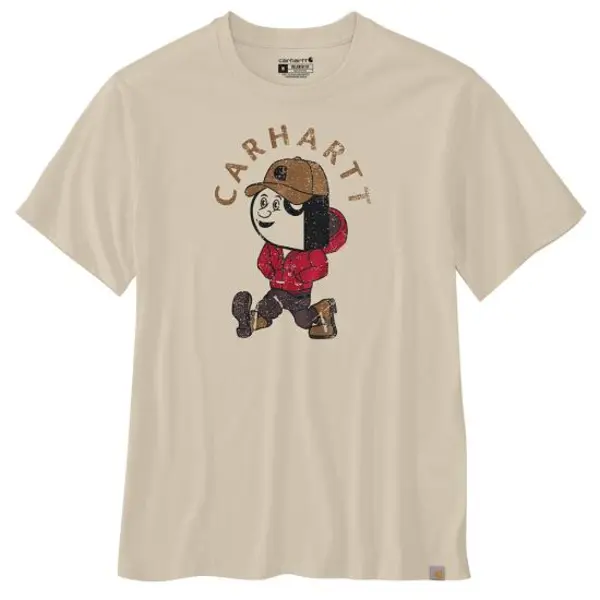 CARHARTT 107051 - Relaxed Fit Lightweight Short-Sleeve Active Jac Graphic T-Shirt - Oat Milk