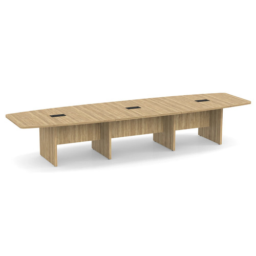 Classic Boat-Shape Conference Table 14 Ft - Aspen 