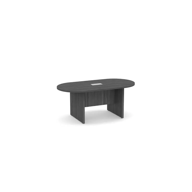 6' RACETRACK CONFERENCE TABLE COASTAL GRAY